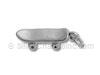 Sterling Silver Plain Skateboard Charm