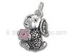 Puppy with Marcasite Charm