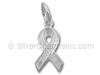3D Sterling Silver Awareness Ribbon Charm
