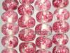 Round Glass Beads with Floral Designs