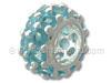 Lite Blue Silver Spacer Bead