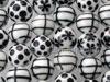 Round Black and White Glass Beads