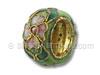 Light Green Cloisonne Flower Spacer Bead