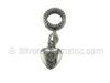 Silver Spacer Bead with Heart