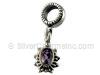 Silver Spacer with Crystal Bead