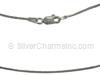 1mm Rhodium Diamond Cut Snake