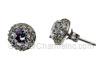 6mm Solitaire Round CZ Silver Stud Earrings