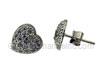 10mm Cubic Zirconia Stud Heart Earrings