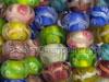 Multi Color Swirl Design Lampwork Glass Beads