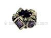 Pink Multi Color Cubic Zirconia Spacer Bead