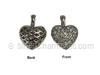 Cubic Zirconia 3D Heart Locket