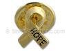 Gold Plated "Hope" Ribbon Pin