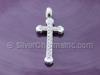 Sterling Silver CZ Cross Pendant