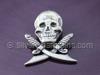 Sterling Silver Skull with Sword Charm