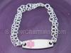 Pink Stainless Steel Medical ID Bracelet
