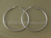 Silver 41mm 2mm Hoop Earrings