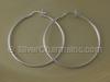 Silver 52mm 2mm Hoop Earrings