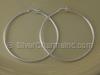 Silver 62mm 2mm Hoop Earrings