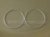 Silver 39mm Endless Hoop Earrings