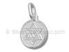 Sterling Silver Shiny Round Star of David Charm