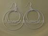 Silver Diamond Cut Hoop Earrings