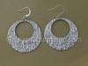 Silver 36mm Design Hoop Earrings