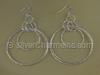 Diamond Cut Plain Hoop Earrings