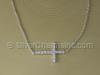 CZ Sideways Cross Necklace