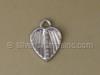 Silver Design Heart Charm