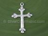 Plain Flower Cross Charm Pendant