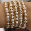 Freshwater Pearls Leather Wrap Bracelet