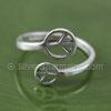 Peace Sign Adjustable Ring