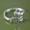 ABC with Apple Adjustable Ring