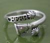 Cheer with Megaphone Adjustable Ring