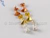 pyramid, stud earrings, gold plated, rose gold plated, sterling silver