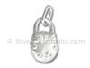 Silver Hollow Puffed Purse Charm