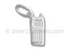 Silver Hollow Puffed Cellphone Charm