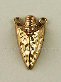 Gold Filled Puffed Arrowhead Link Connector