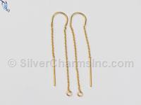 Threaded Earring Findings with Curve Bar