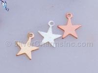 Small Star Charm, Sterling Silver, Gold Filled, and Rose Gold Filled