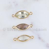 Gemstone Marquise Link Connector