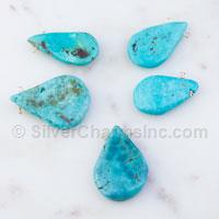 Turquoise Teardrop Link Connector