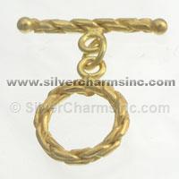 Vermeil Rope Round Toggle