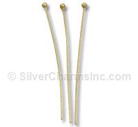 Gold Plated 2" 2mm Ball Head Pin