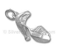 Sterling Silver Strap Heel Shoe Charm