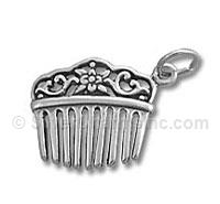 Sterling Silver Victorian Style Comb Charm