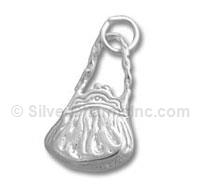 Sterling Silver Vintage Style Purse Charm