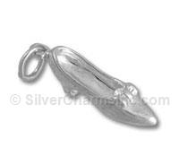 Sterling Silver Kitten Heel Shoe Charm