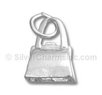 Silver Shiny Handbag Purse Charm