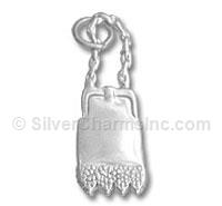 Sterling Silver Fringe Style Purse Charm